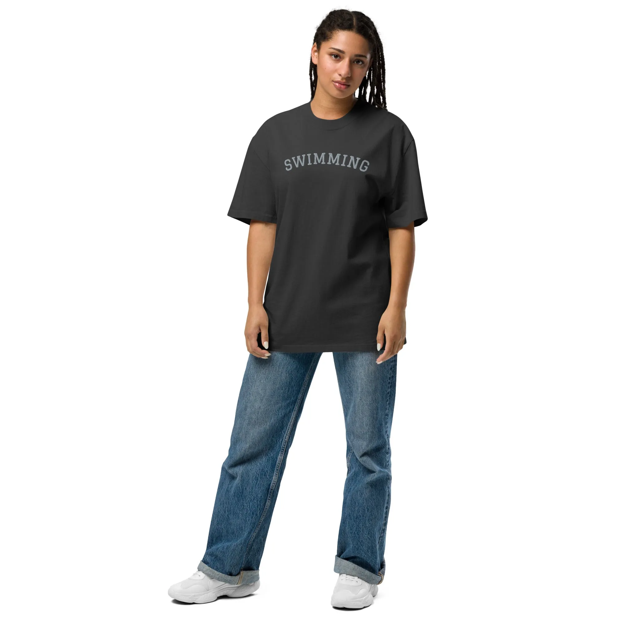 Swimming Oversized Embroidered T-shirt