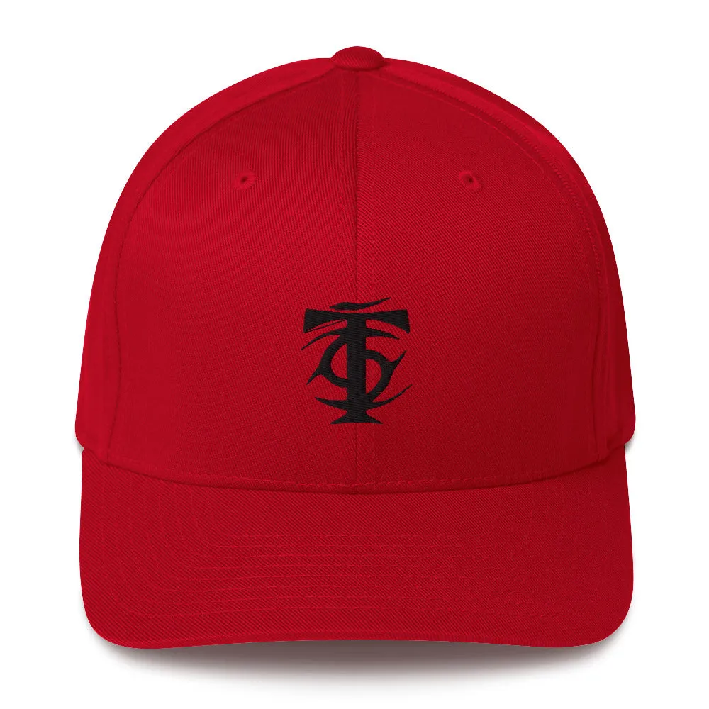 T Nation Structured Flexfit Cap - Black Logo