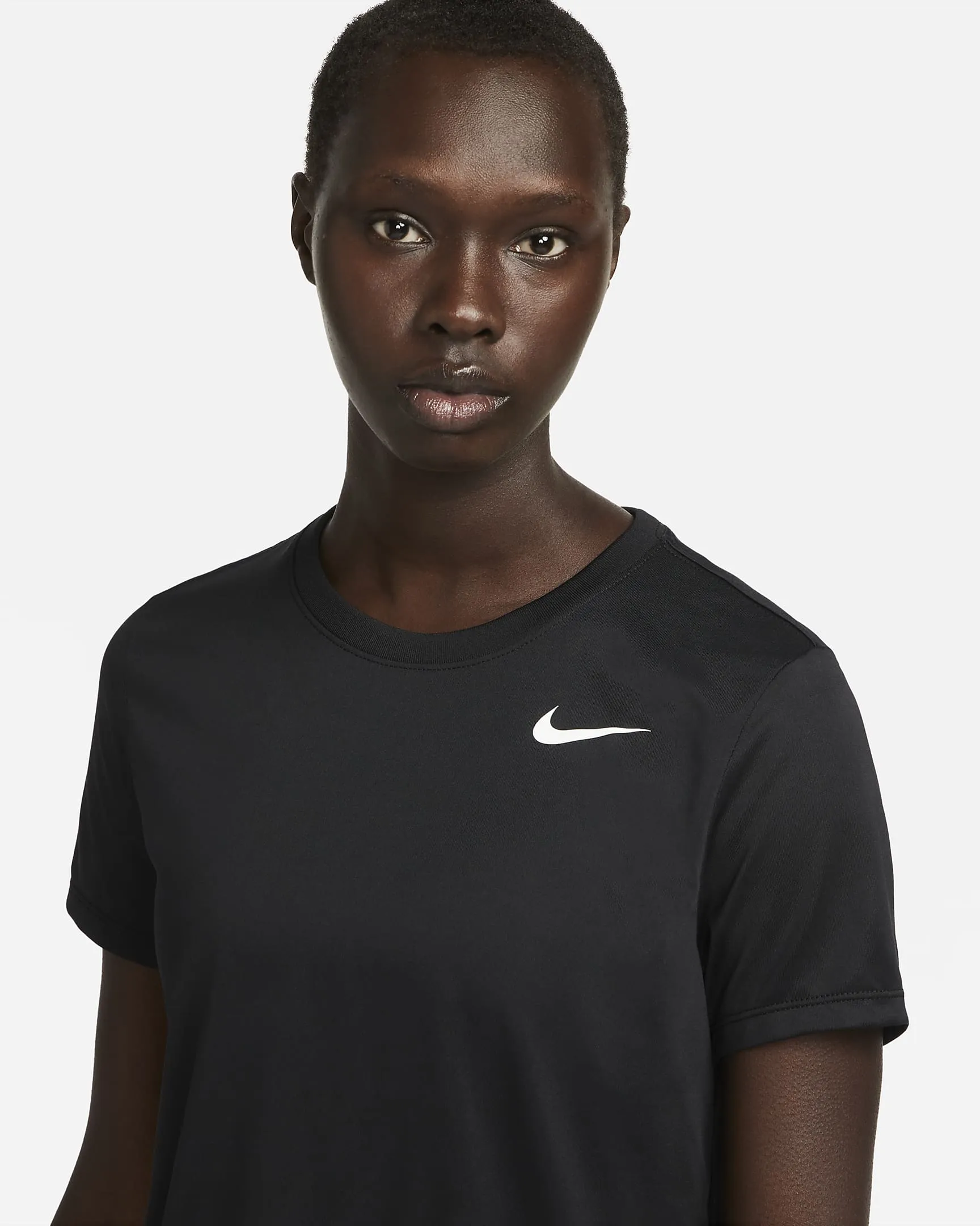 T SHIRT DONNA NIKE DRI-FIT SWOOSH RUN MAGLIA WOMAN RUNNING TEE NERA e FUCHSIA