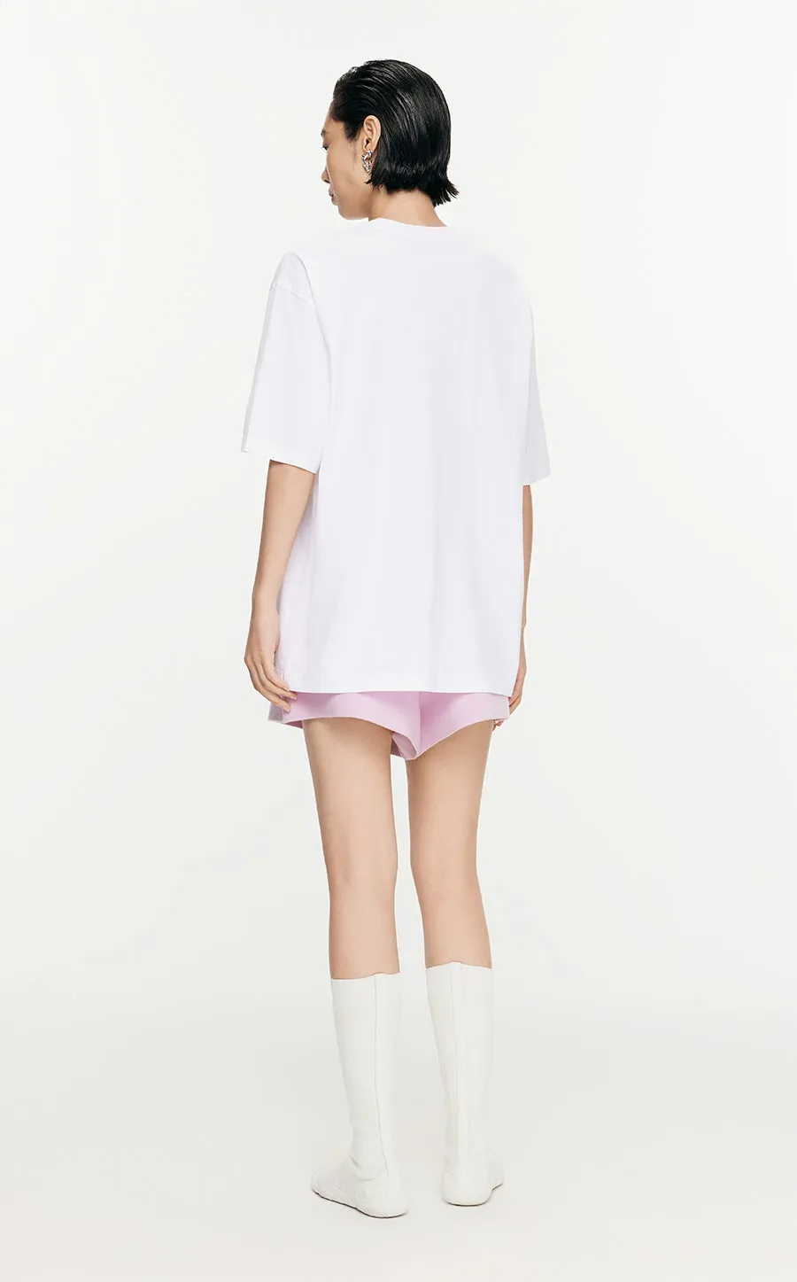 T-Shirt/JNBY Micro Elastic Loose Fitting Short-sleeved T-shirt