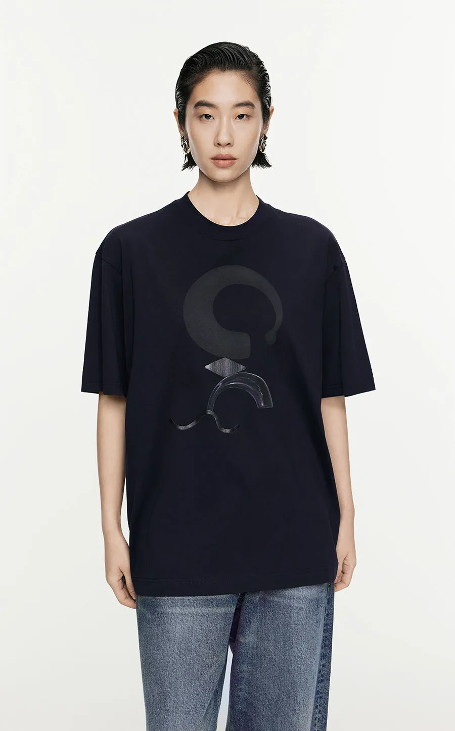 T-Shirt/JNBY Micro Elastic Loose Fitting Short-sleeved T-shirt