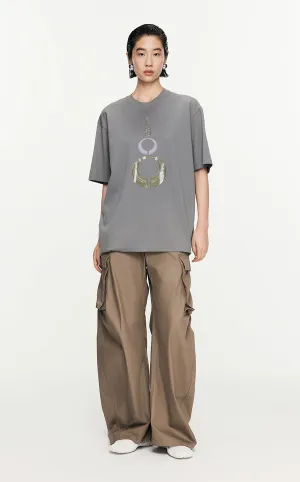 T-Shirt/JNBY Micro Elastic Loose Fitting Short-sleeved T-shirt