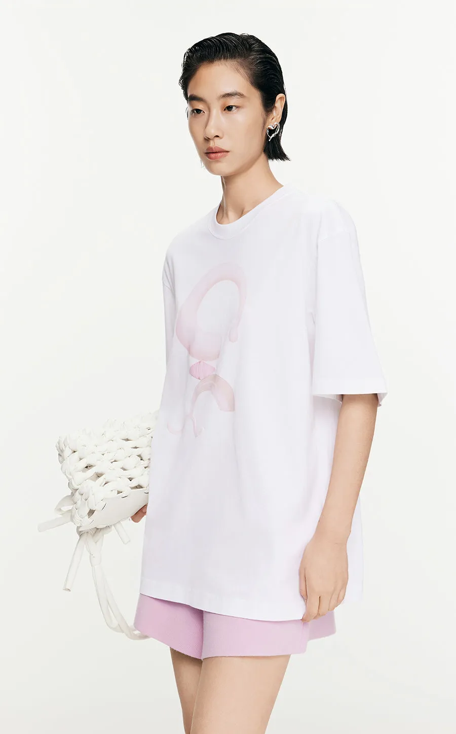 T-Shirt/JNBY Micro Elastic Loose Fitting Short-sleeved T-shirt