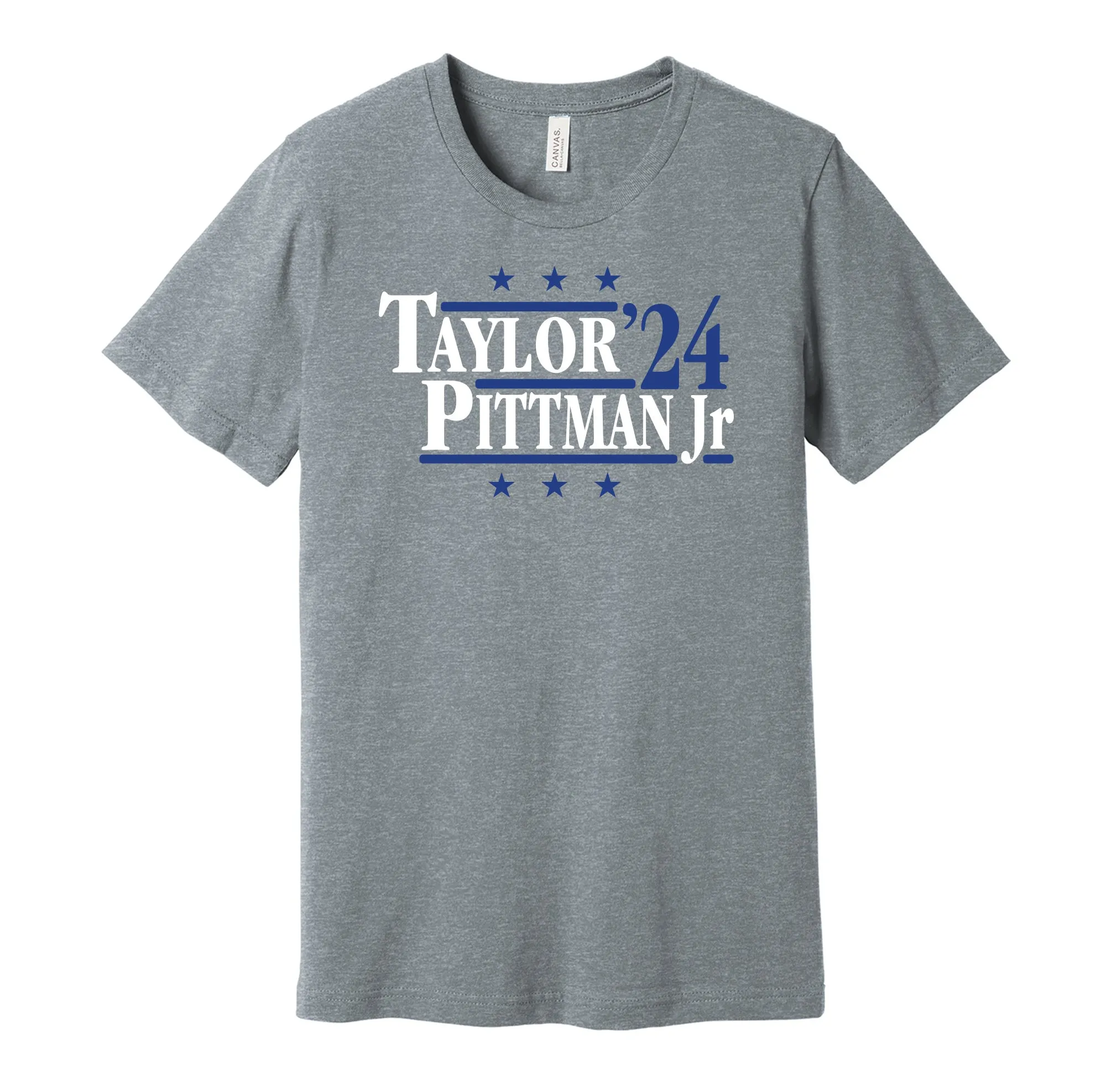 Taylor & Pittman Jr '24 - Indianapolis Football Legends Political Campaign Parody T-Shirt - Hyper Than Hype Shirts