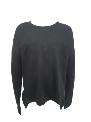 TEREZ Girl's Black Fishnet Insert Sweatshirt #12428234 Large NWT