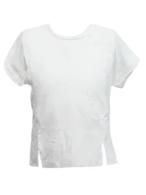 TEREZ Girl's White Unicorn Emoji T-Shirt #33697962 NWT
