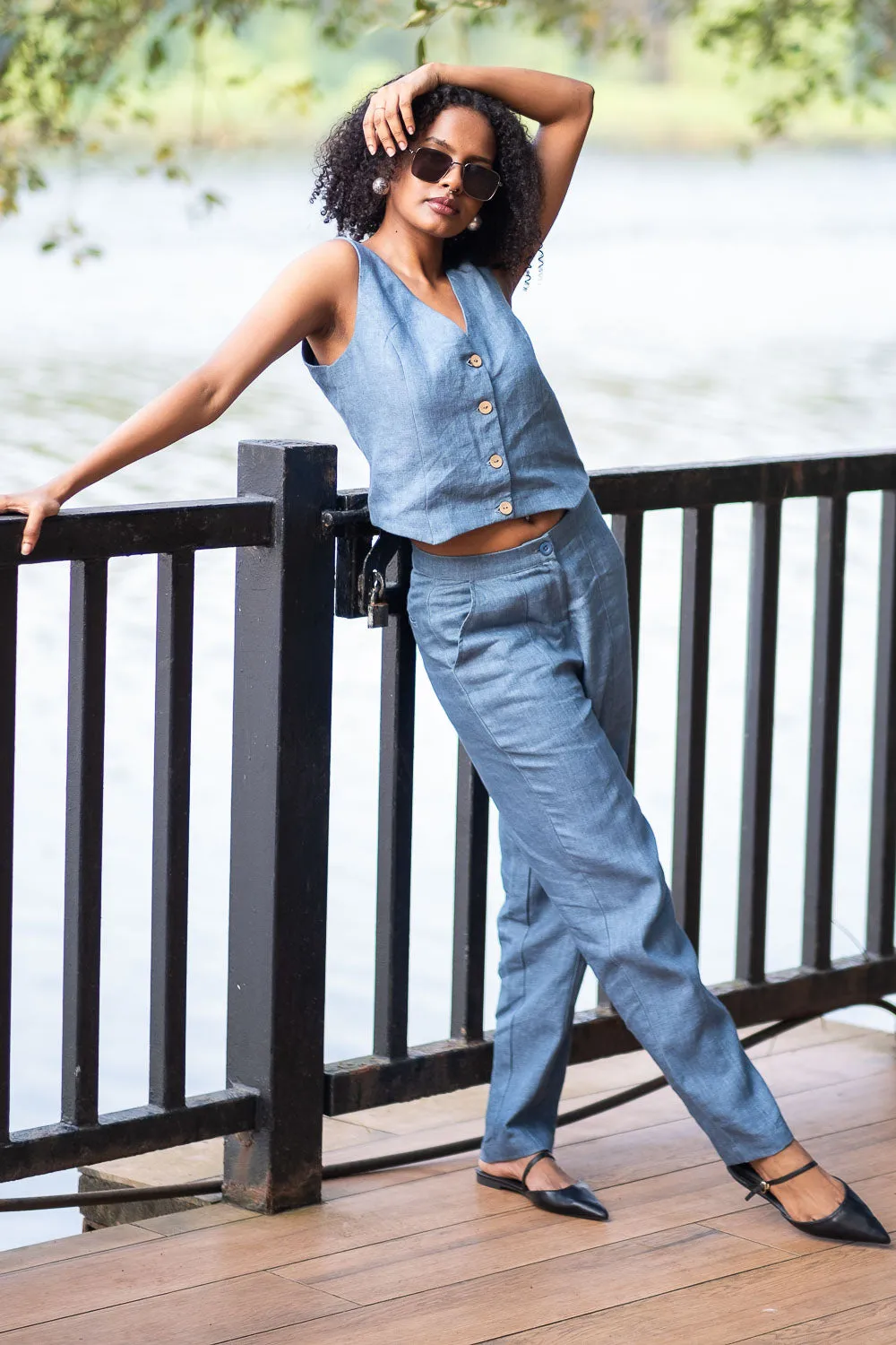 The Heavy Linen Panelled Pants