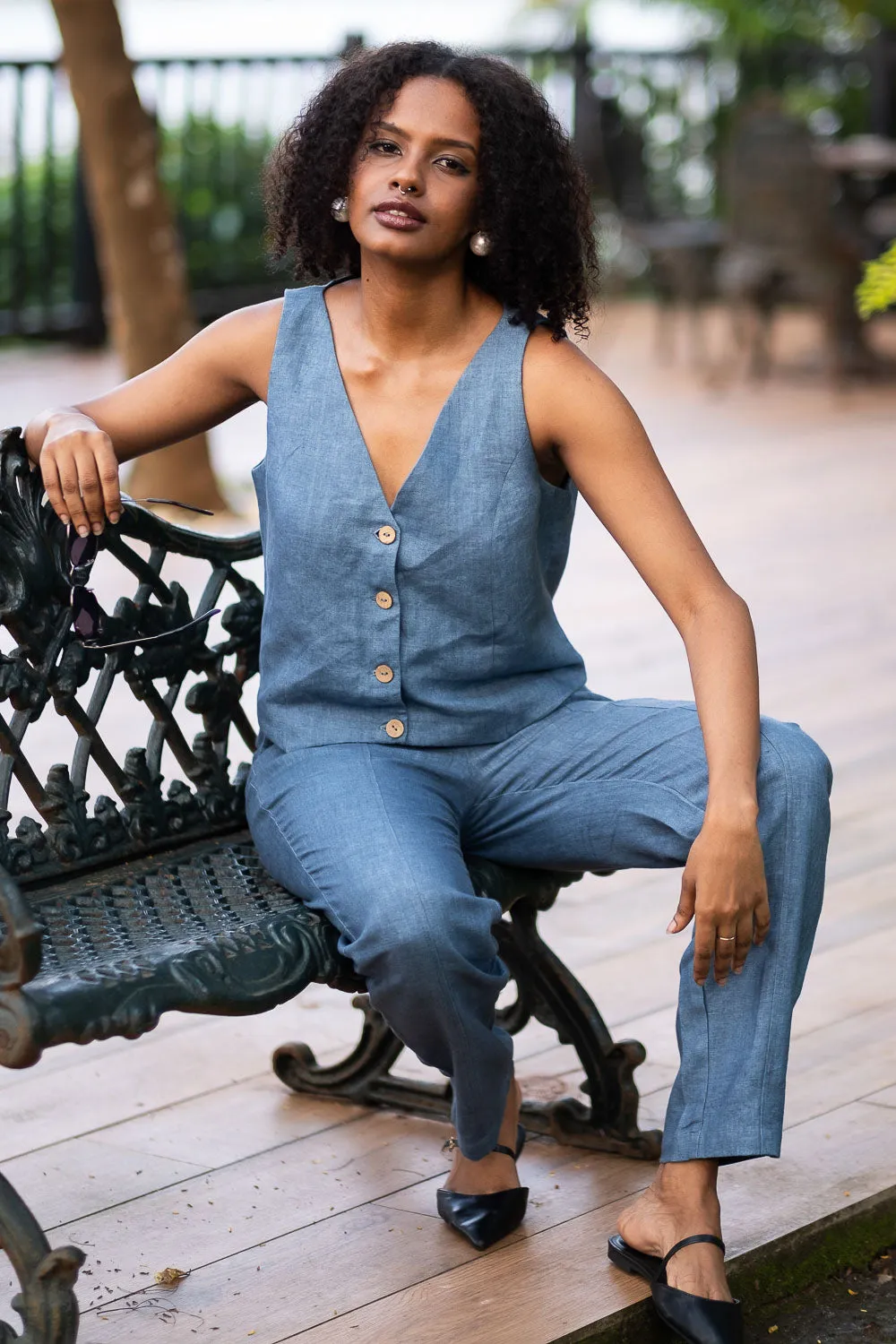 The Heavy Linen Panelled Pants