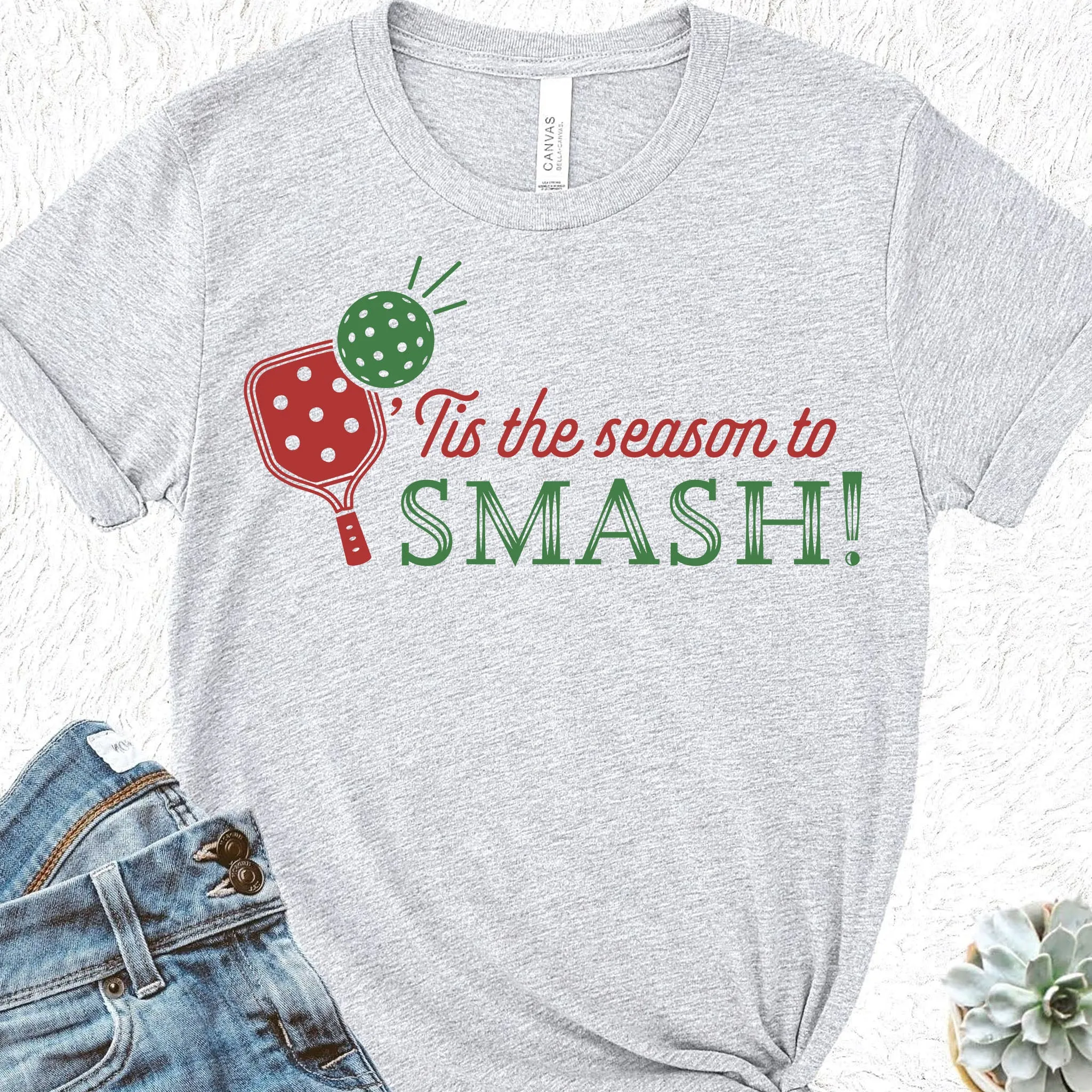 Tis The Season To Smash - Christmas Pickleball Tee