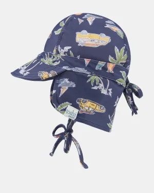 Toshi Swim Baby Flap Cap - Surf Twilight