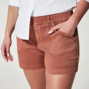TrailBliss High Waist Utility Pocket Denim Shorts