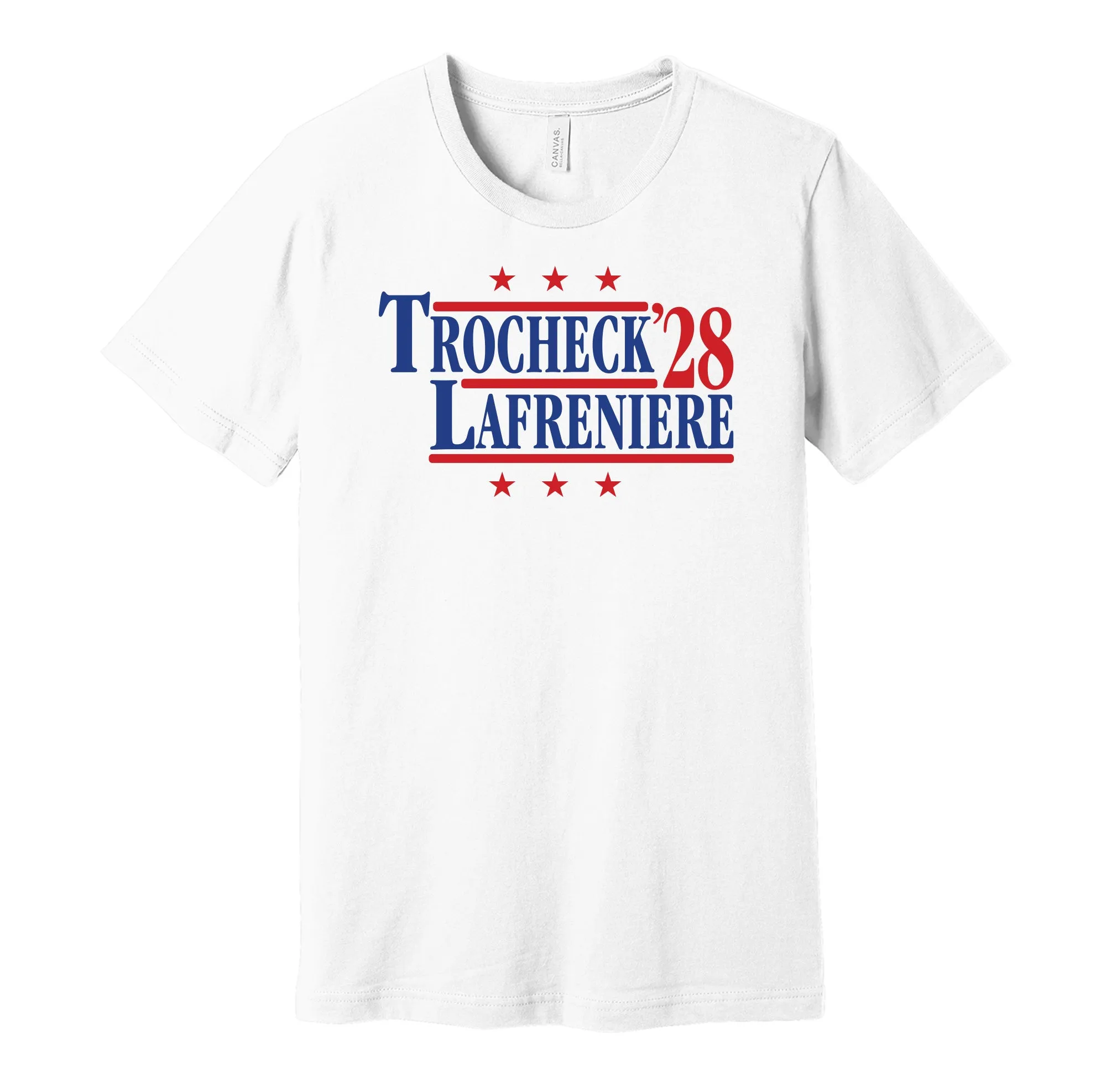 Trocheck & Lafreniere '28 - New York Hockey Political Campaign Parody T-Shirt - Hyper Than Hype Shirts