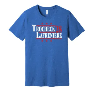 Trocheck & Lafreniere '28 - New York Hockey Political Campaign Parody T-Shirt - Hyper Than Hype Shirts