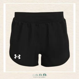 Under Armour Girls' Fly-By Shorts- Black