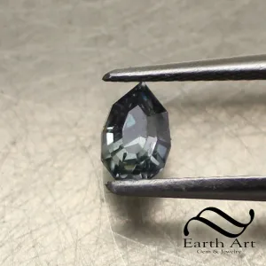 Unheated Tanzania Sapphire - Blue Green pear cut 0.85 ct
