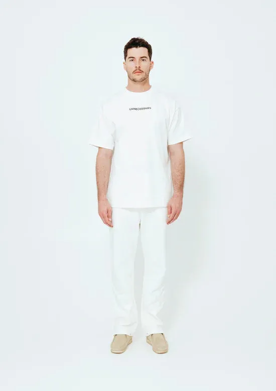 UNNECESSARY Logo Tee Bone White