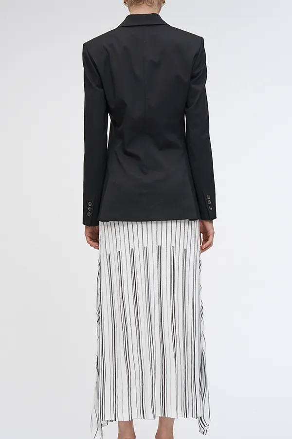 Variegated Pleat Skirt in Off White