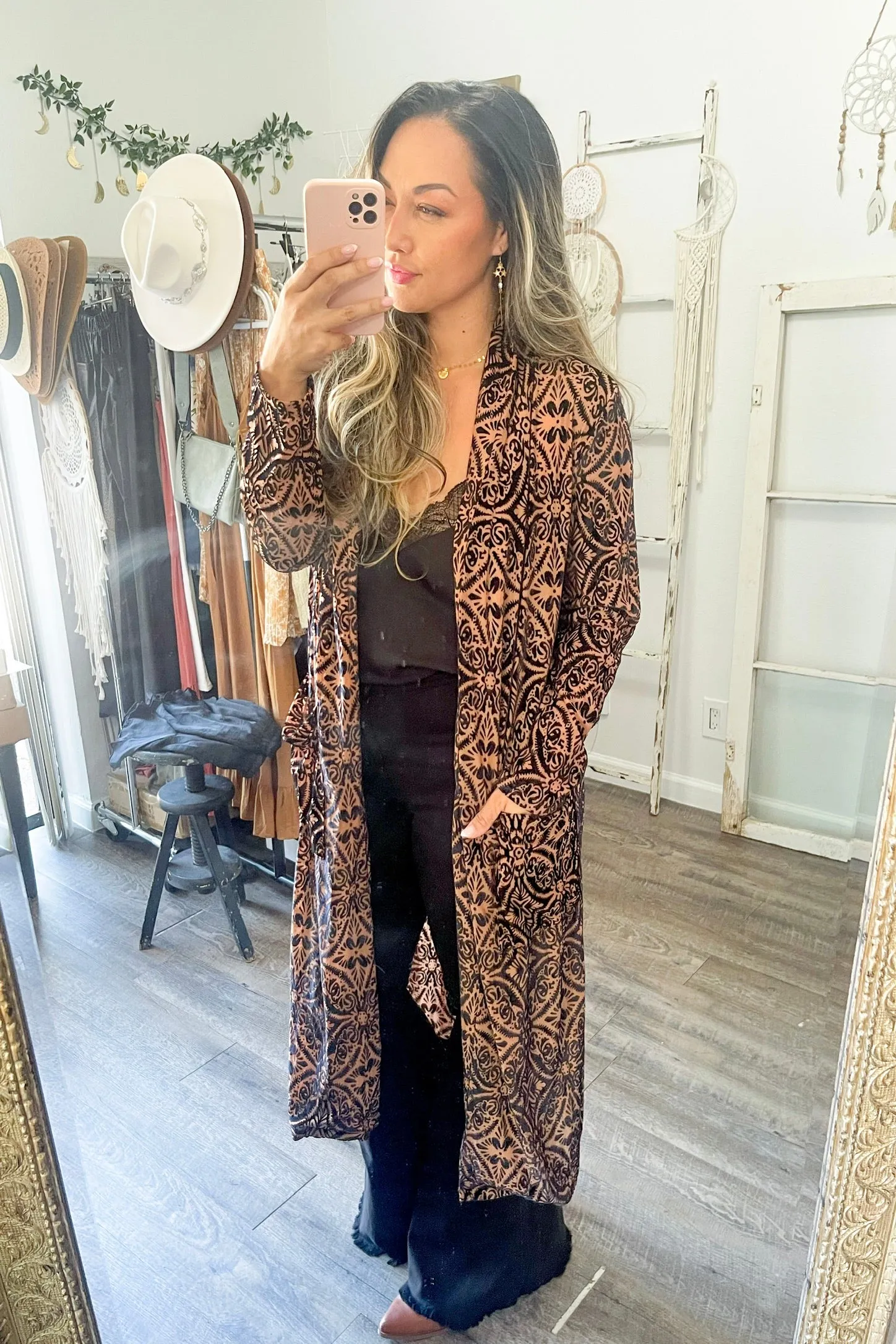 Velvet Stretch Cardigan