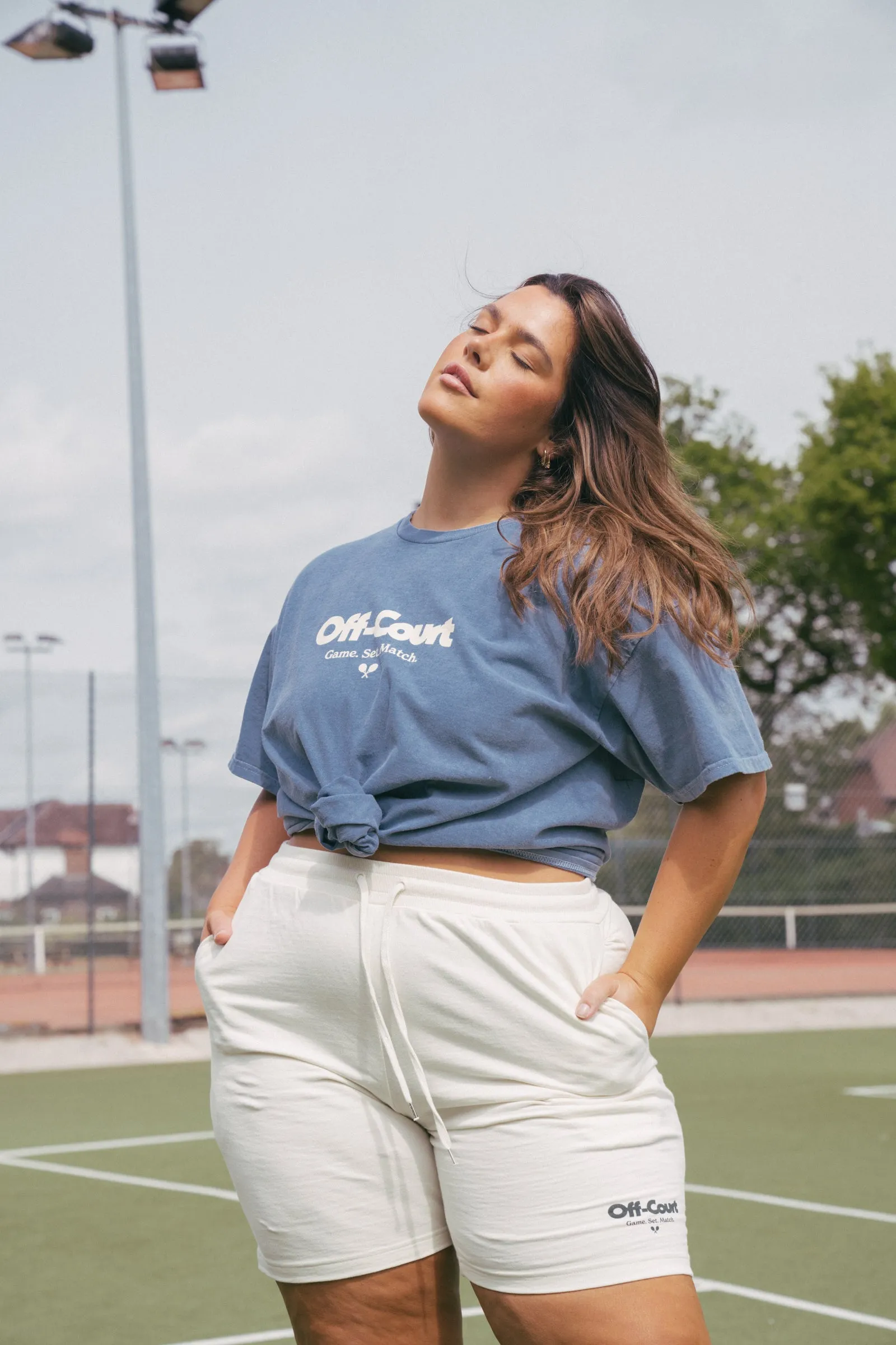 Vice 84 'Off-Court GSM' Vintage Washed Tee - Sky