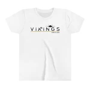 VMFA-225 White VIKINGS Youth Short Sleeve Tee