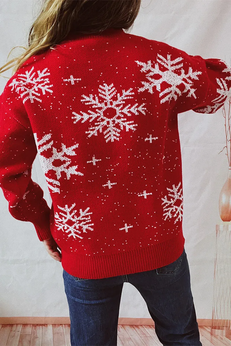 WI0235 Snowflake Holiday Sweater