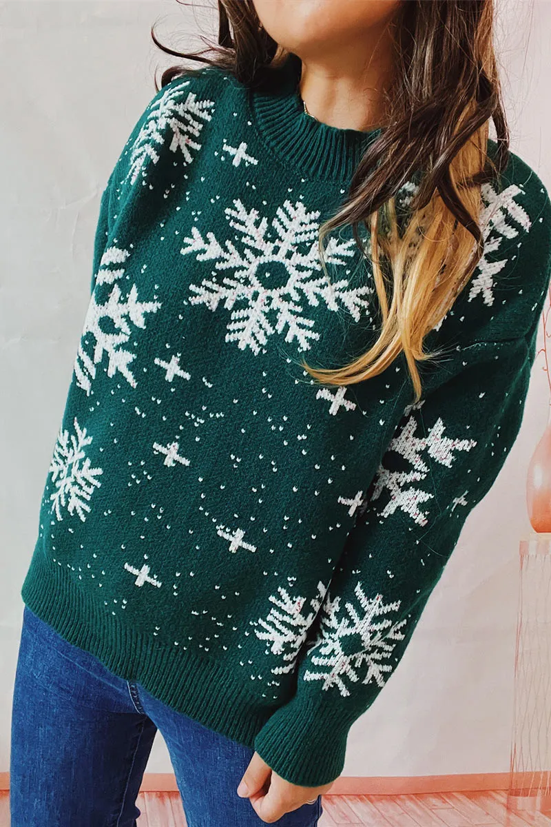 WI0235 Snowflake Holiday Sweater