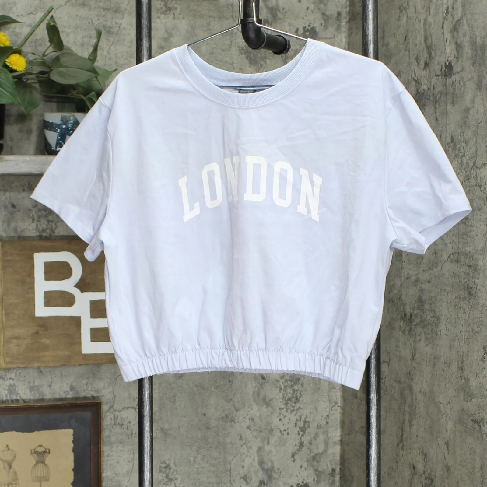 Wild Fable Women's Short Sleeve Banded Boxy T-Shirt Light Blue XL