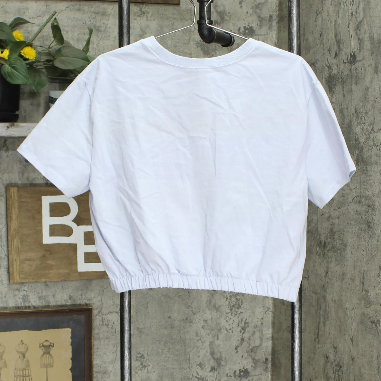 Wild Fable Women's Short Sleeve Banded Boxy T-Shirt Light Blue XL