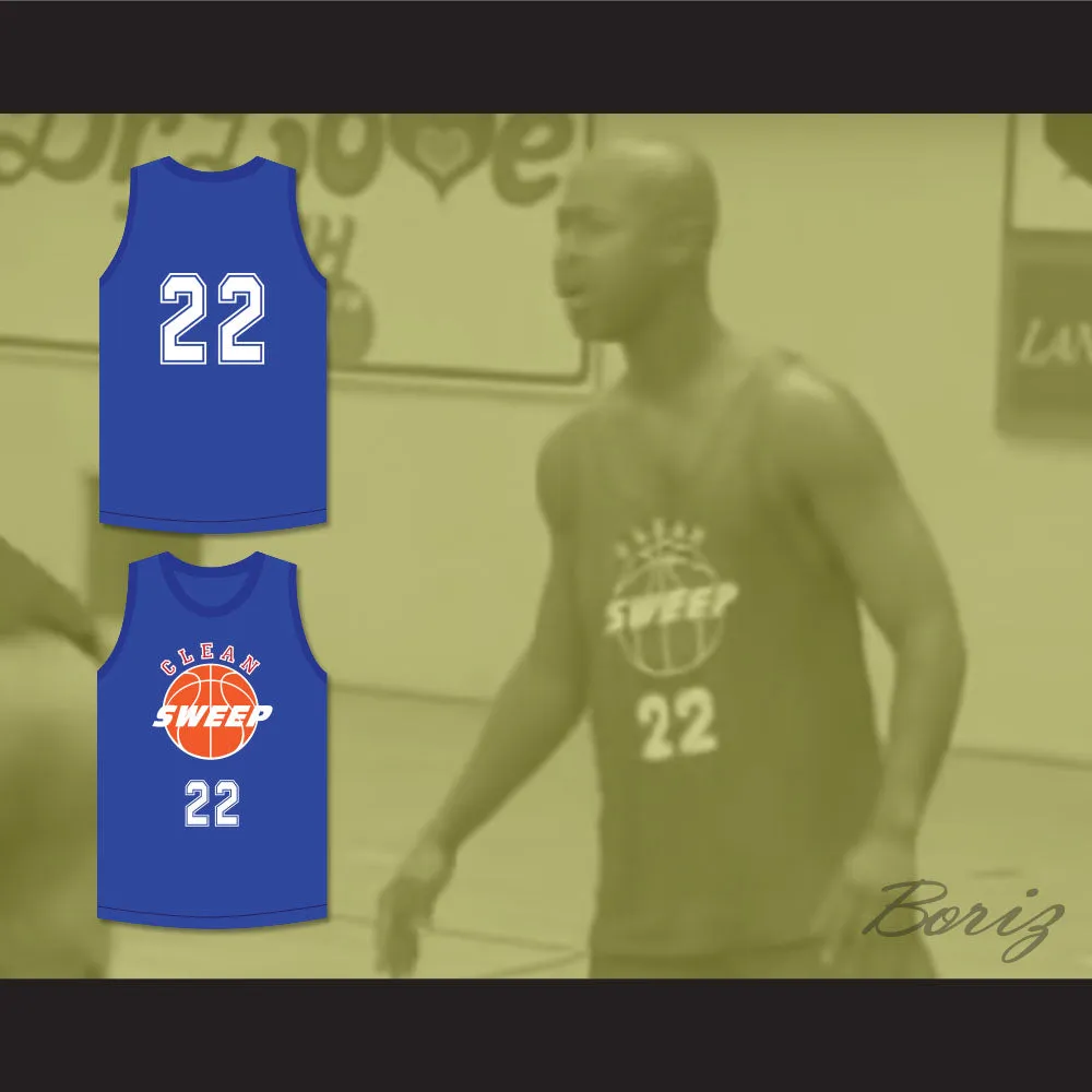 Willie 22 Clean Sweep Blue Basketball Jersey Slam Dunk Ernest