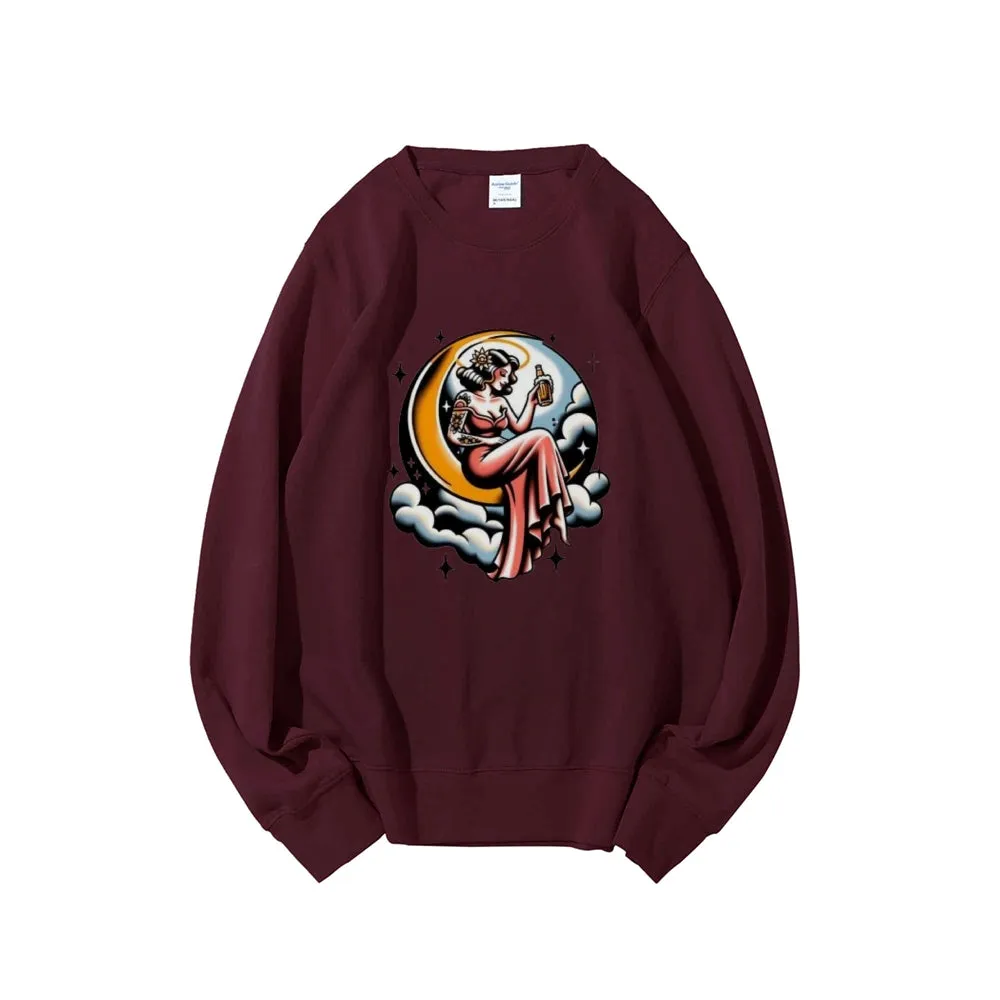 Women High Life Girl Graphic Sweatshirts