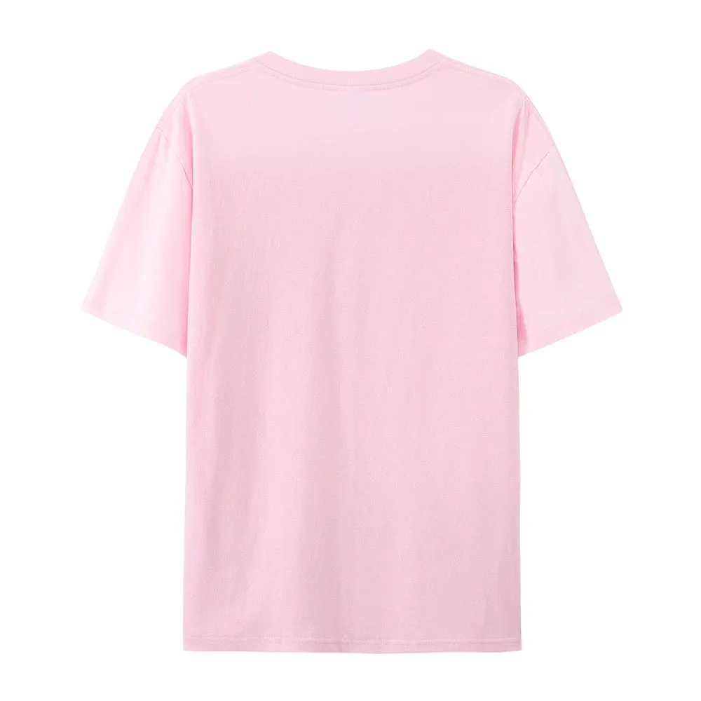 Women Love Leopard Heart Valentine's Day Print  Graphic T-shirt