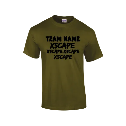 X5CAPE Custom T-Shirt With Sponsors - Dark Colours