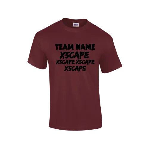 X5CAPE Custom T-Shirt With Sponsors - Dark Colours