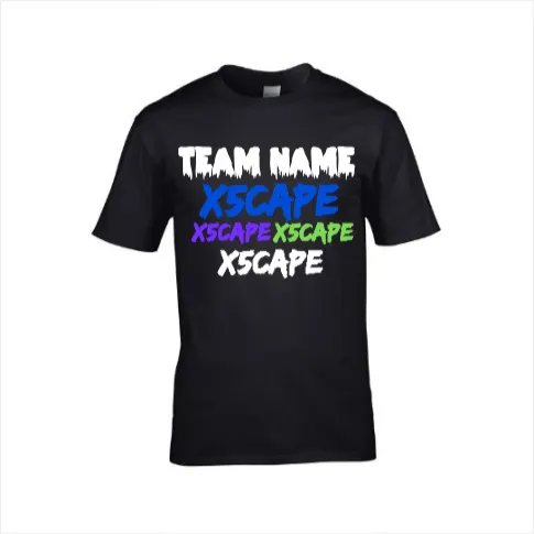 X5CAPE Custom T-Shirt With Sponsors - Dark Colours