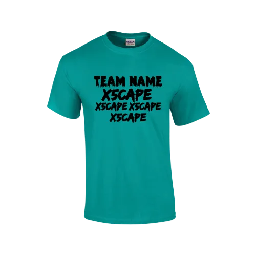 X5CAPE Custom T-Shirt With Sponsors - Hot Pink