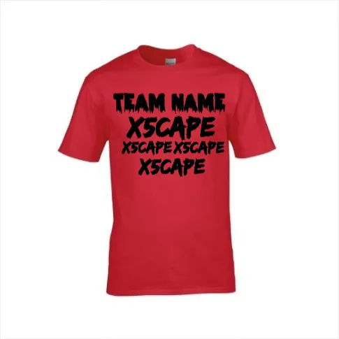 X5CAPE Custom T-Shirt With Sponsors - Hot Pink
