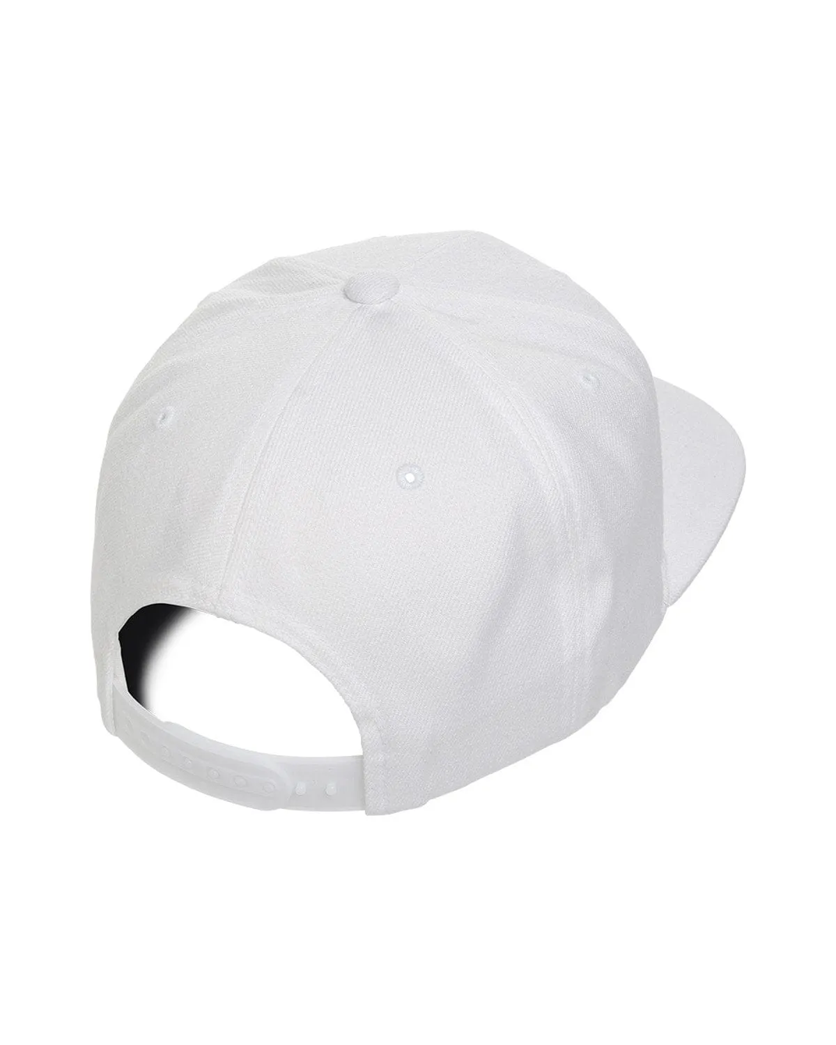 Yupoong 6-Panel Structured Flat Visor Cap | White