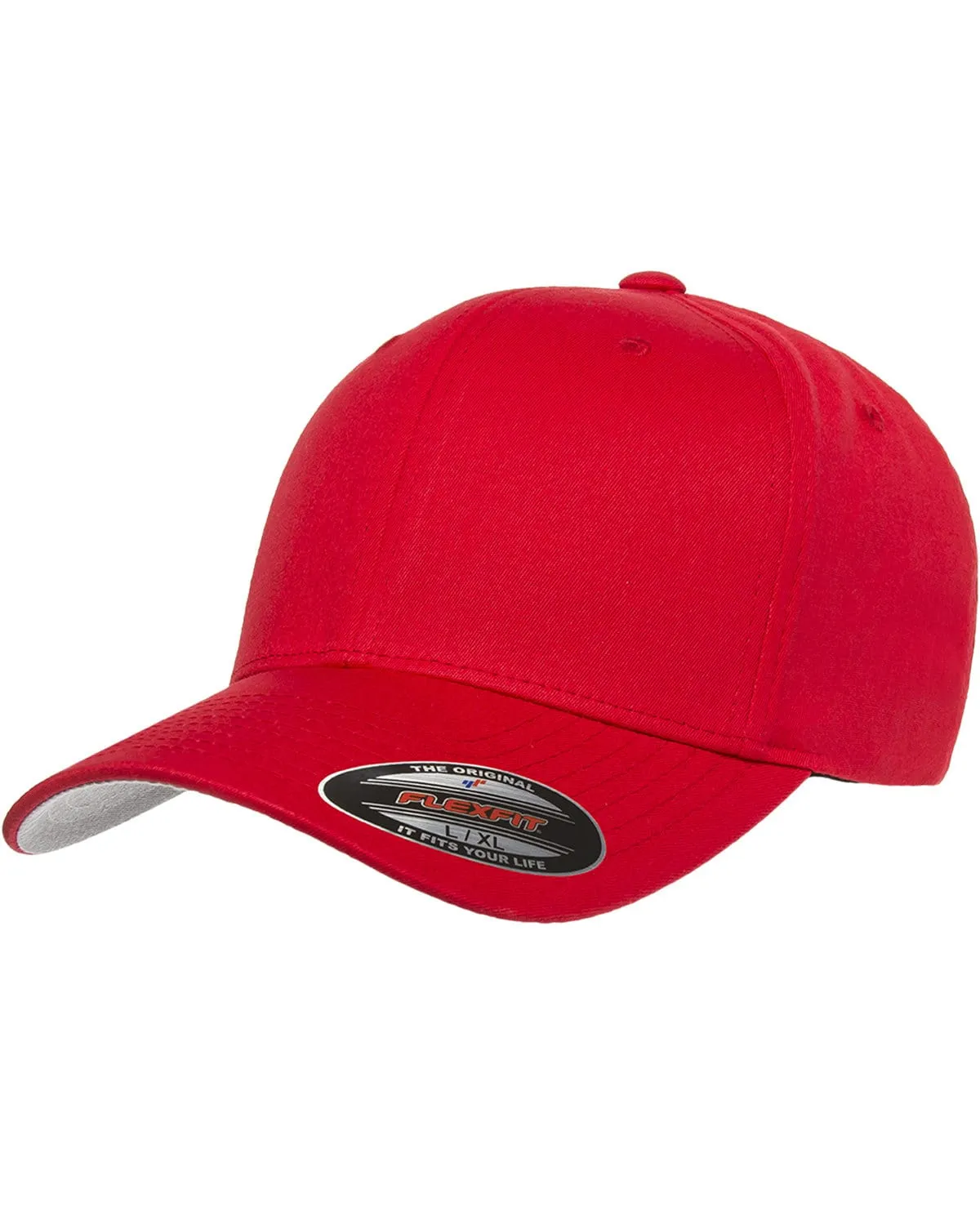 Yupoong 6-Panel Structured Mid-Profile Cap | Red