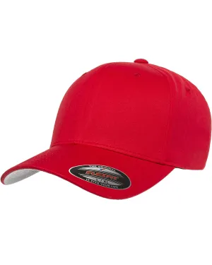 Yupoong 6-Panel Structured Mid-Profile Cap | Red