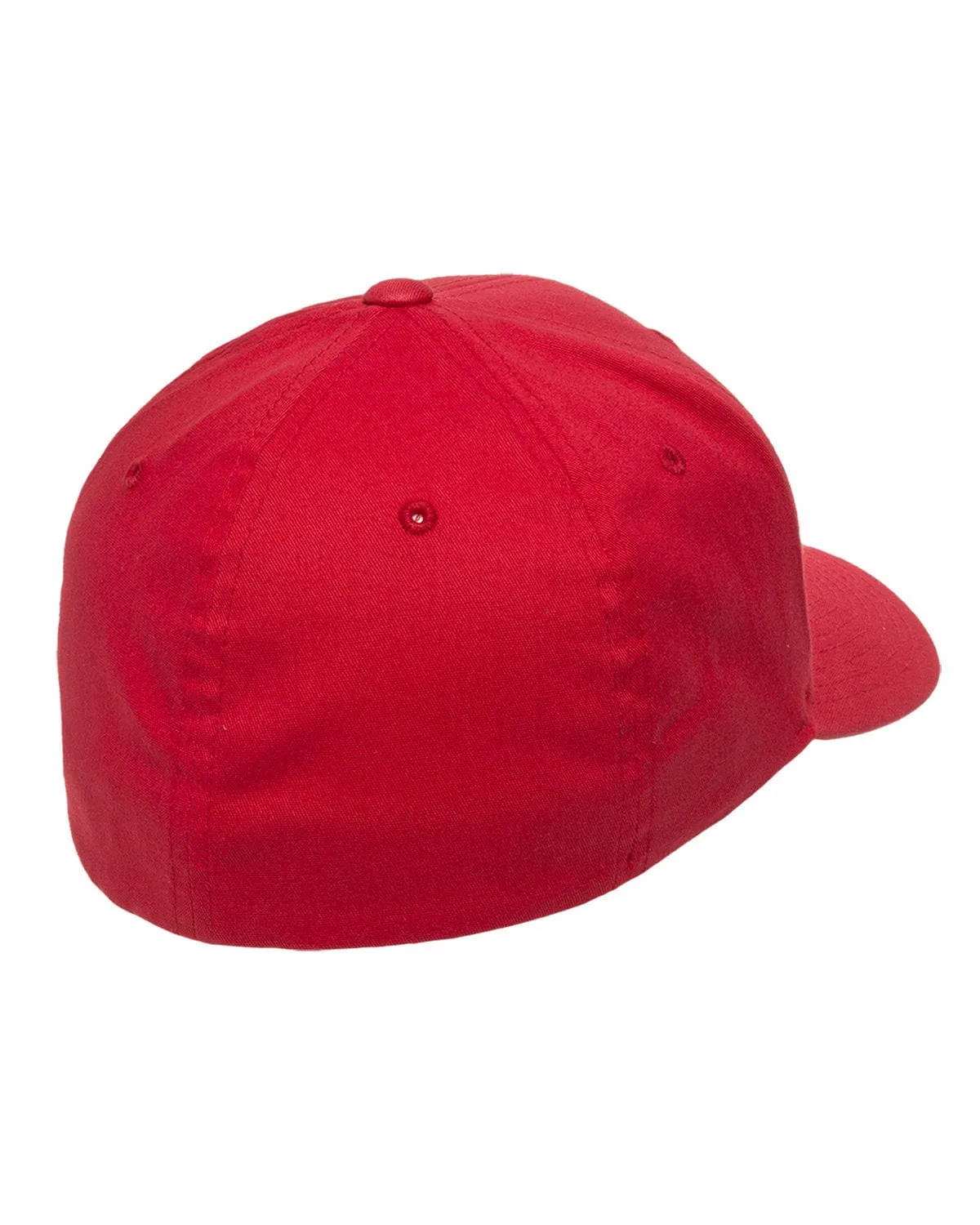 Yupoong 6-Panel Structured Mid-Profile Cap | Red